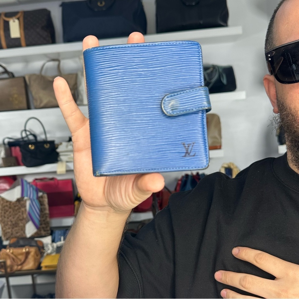 LV Blue Epi Wallet